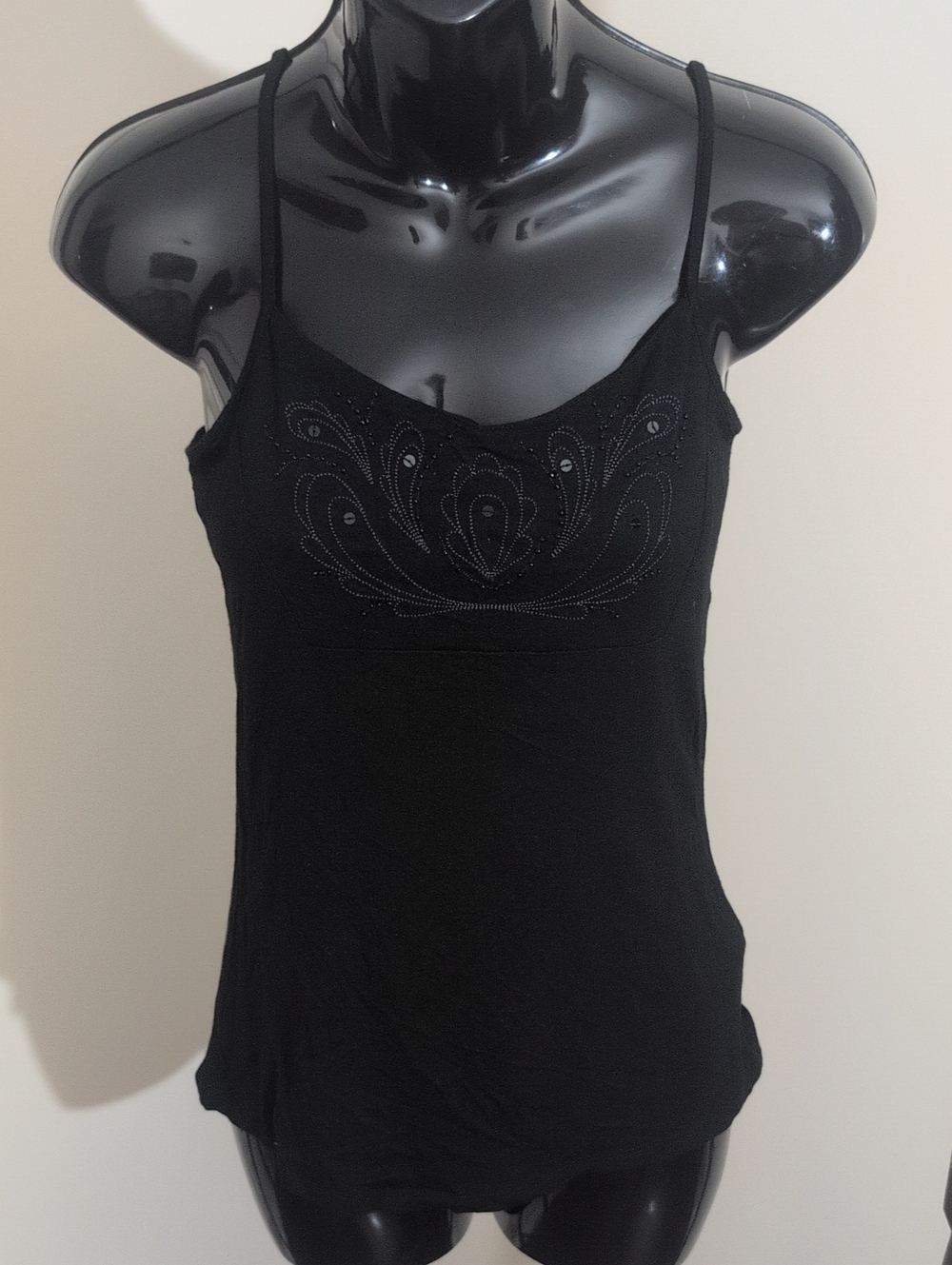 RW&CO | Black Embellished Cami Tank Top - Women